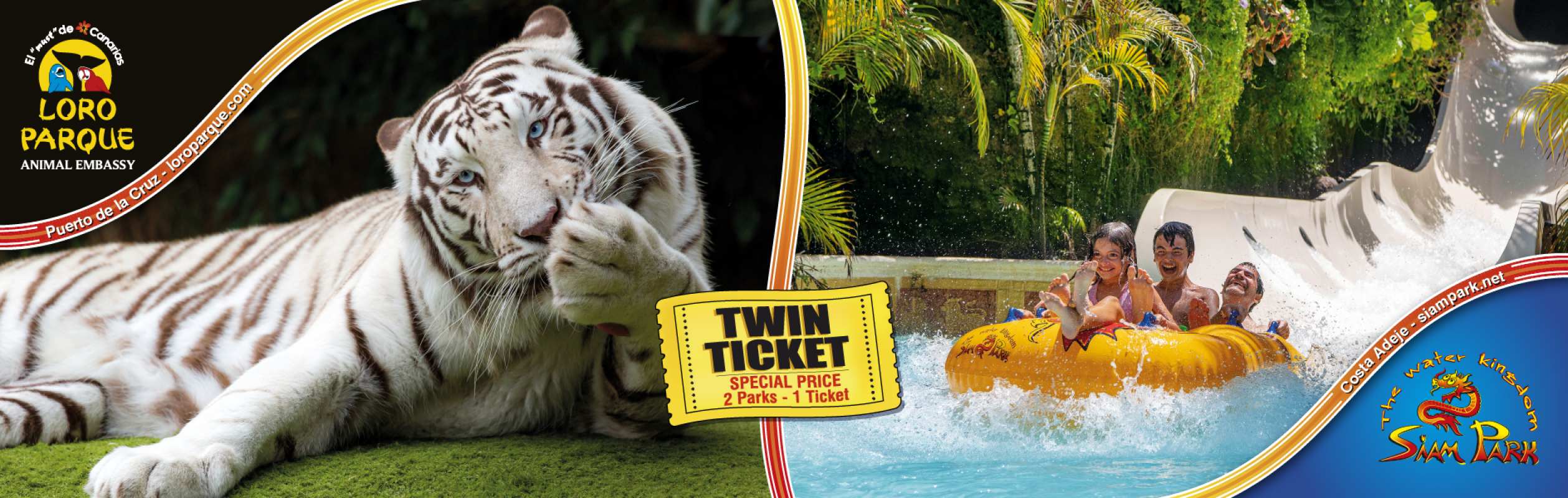 Twin Ticket + Fast Bus Loro Parque
